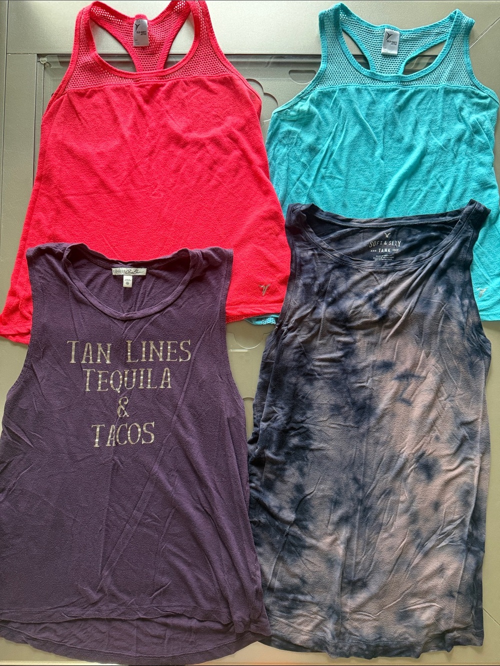 OLD NAVY, EXPRESS, AEO Tank Top Bundle 4 Pc Women’s Small Workout Athleisure